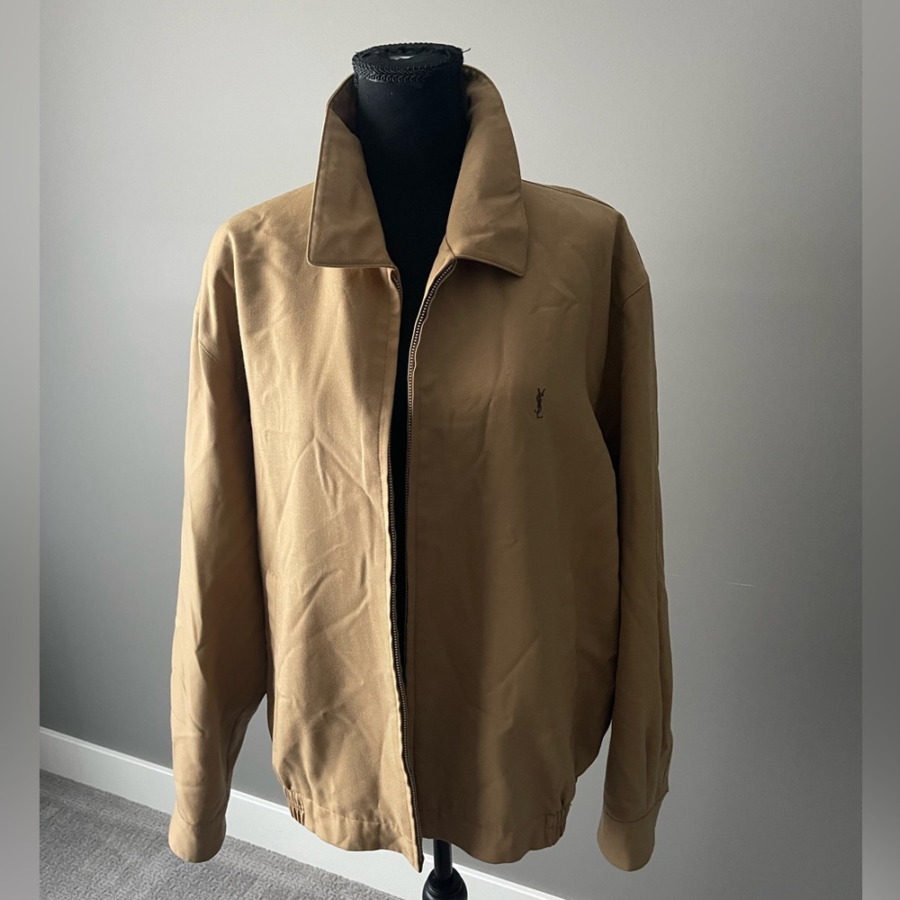 Vintage Yves Saint Laurent oversized khaki jacket